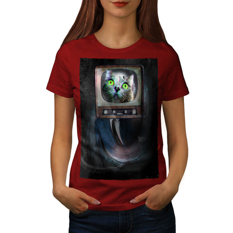 Cat Head Television Womens T-Shirt