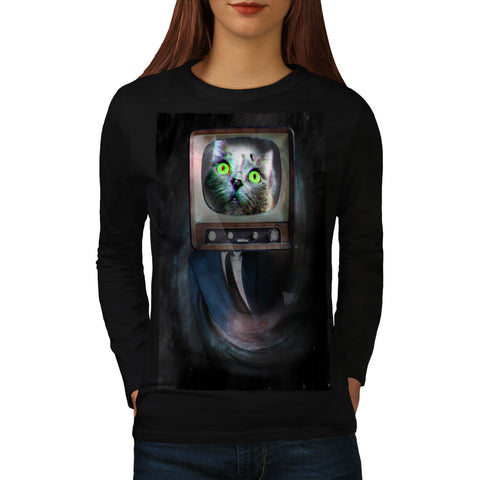Cat Head Television Womens Long Sleeve T-Shirt
