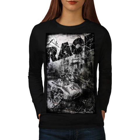 Car Race Nostalgia Womens Long Sleeve T-Shirt