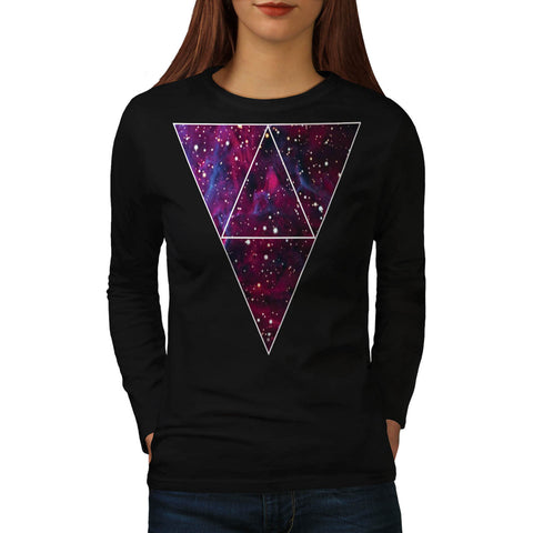 Universe Of Triangles Womens Long Sleeve T-Shirt