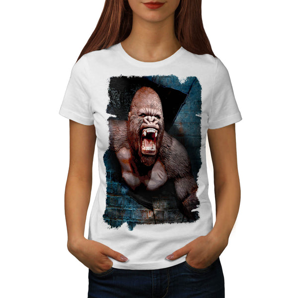 Gorilla Break Wall Womens T-Shirt