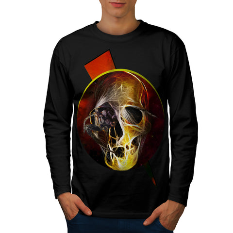 Skull Hell Devil Eye Mens Long Sleeve T-Shirt