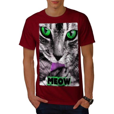 Meow Cute Kitty Face Mens T-Shirt