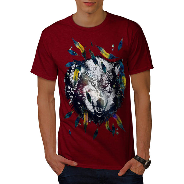 Angry Tribal Wolf Mens T-Shirt