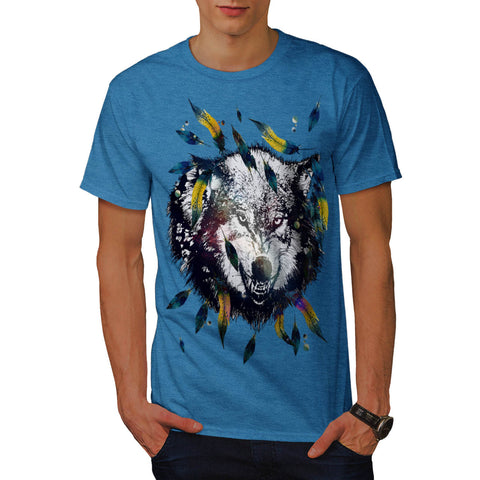 Angry Tribal Wolf Mens T-Shirt