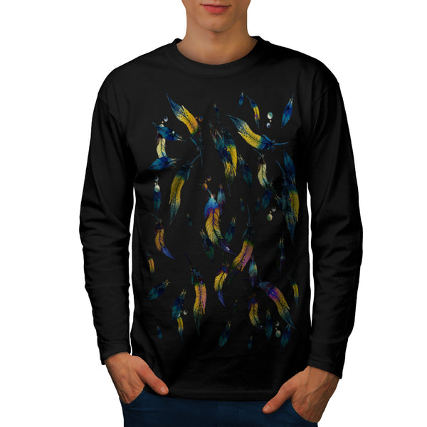Feather Is Falling Mens Long Sleeve T-Shirt