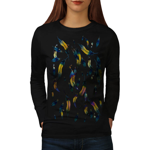 Feather Is Falling Womens Long Sleeve T-Shirt