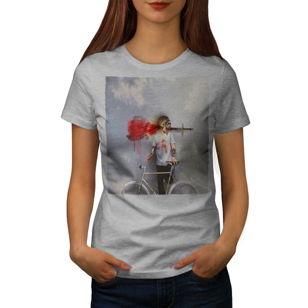 Skull Race Head Art Womens T-Shirt