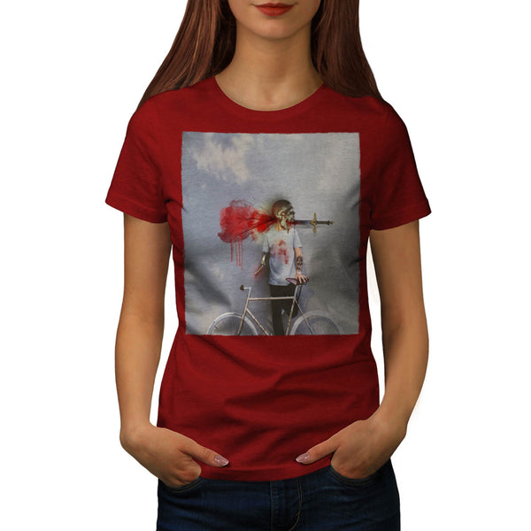 Skull Race Head Art Womens T-Shirt