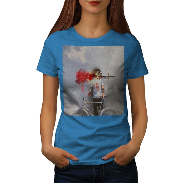 Skull Race Head Art Womens T-Shirt