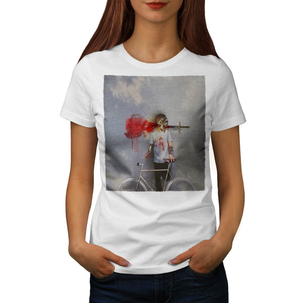 Skull Race Head Art Womens T-Shirt