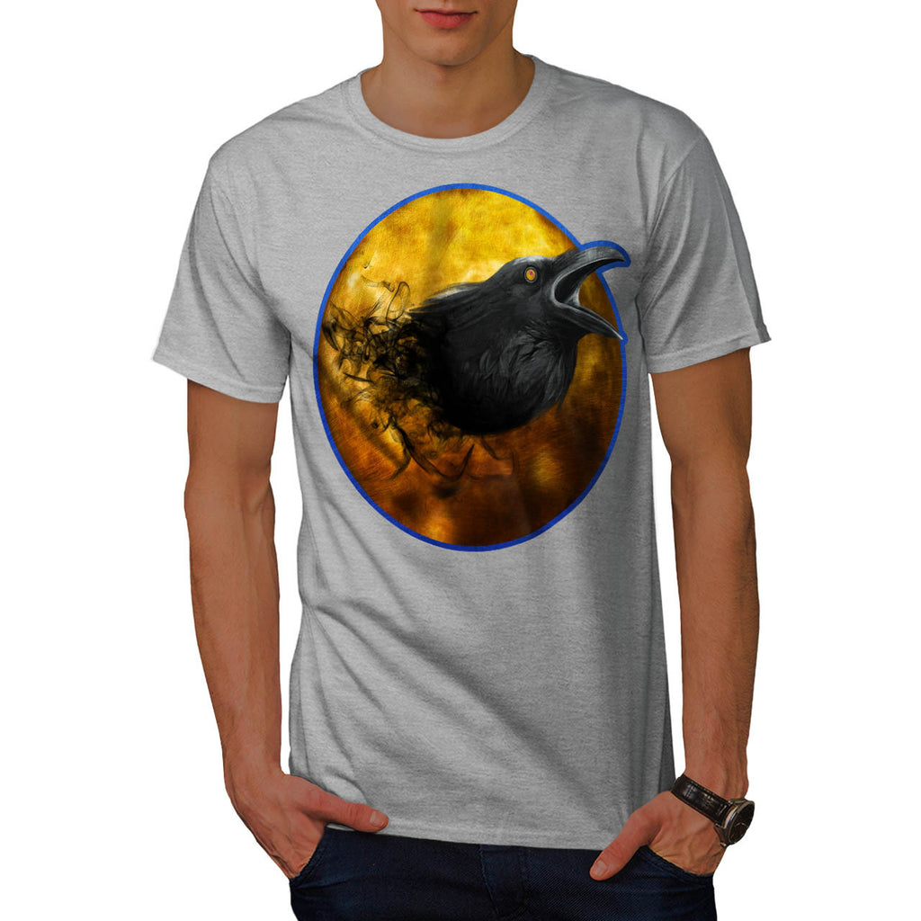Space Crow Planet Mens T-Shirt