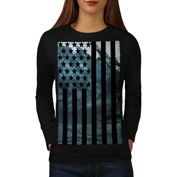 USA Eagle America Womens Long Sleeve T-Shirt