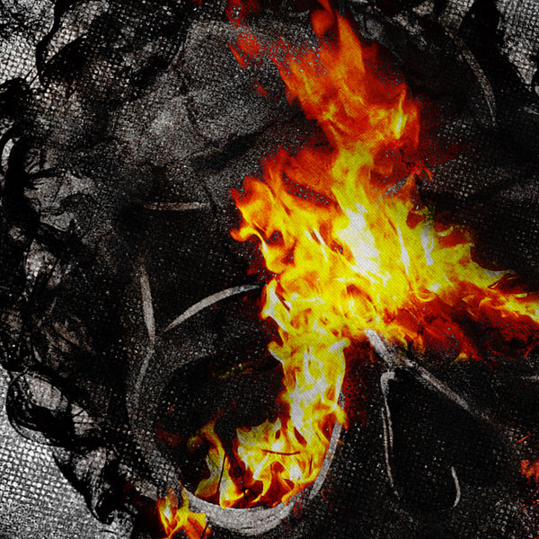 Skull Head Flame Art Womens Hoodie
