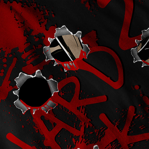 Bullet Hole Blood Mens Long Sleeve T-Shirt