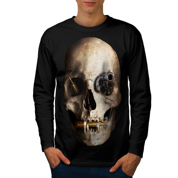 Skull War Horror Art Mens Long Sleeve T-Shirt