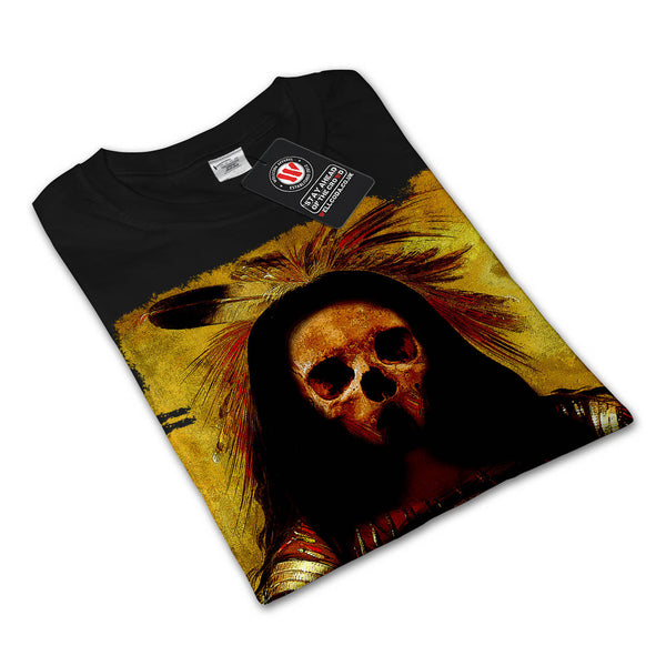 Skull Indian Soldier Womens Long Sleeve T-Shirt