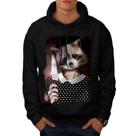 Raccoon Girl Sweet Mens Hoodie