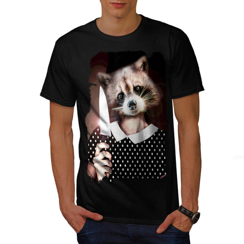 Raccoon Girl Sweet Mens T-Shirt