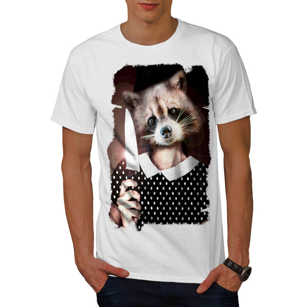 Raccoon Girl Sweet Mens T-Shirt