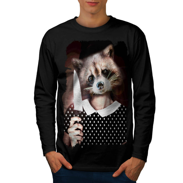Raccoon Girl Sweet Mens Long Sleeve T-Shirt