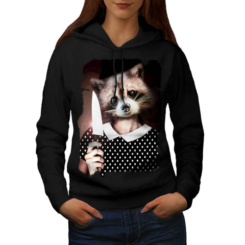 Raccoon Girl Sweet Womens Hoodie