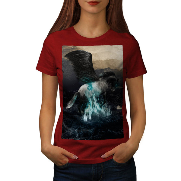 Pegasus Horse Animal Womens T-Shirt