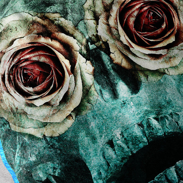 Skull Rose Eyes Art Womens T-Shirt