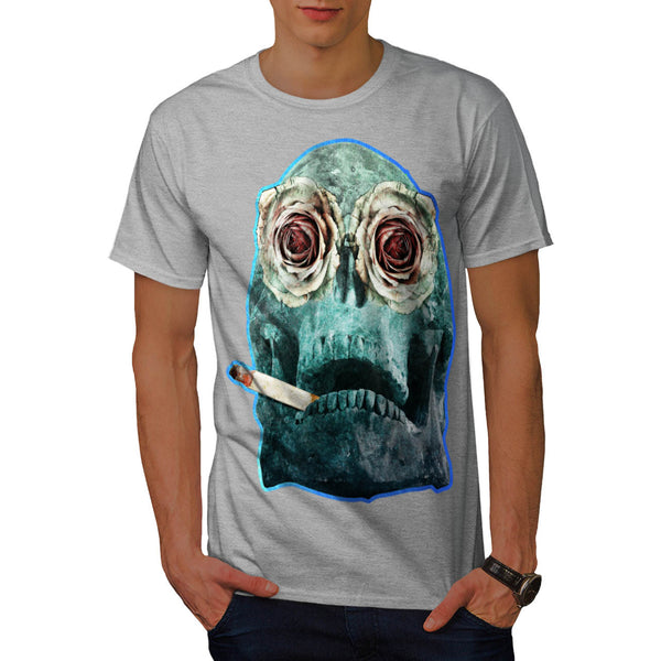 Skull Rose Eyes Art Mens T-Shirt