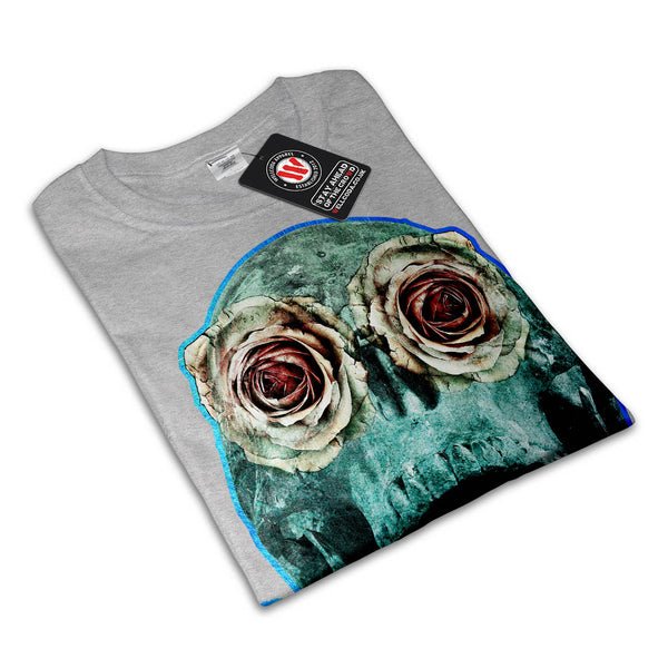 Skull Rose Eyes Art Mens T-Shirt