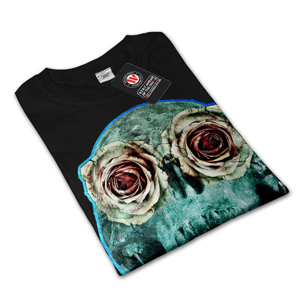 Skull Rose Eyes Art Mens Long Sleeve T-Shirt