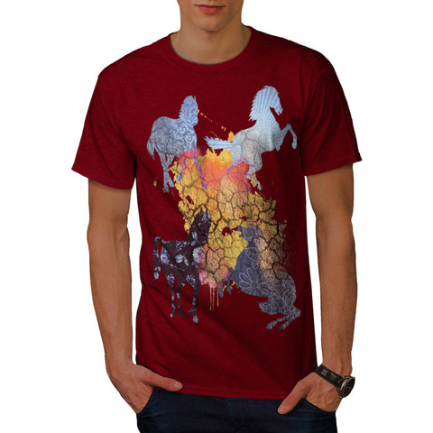 Horse Art Wild Life Mens T-Shirt