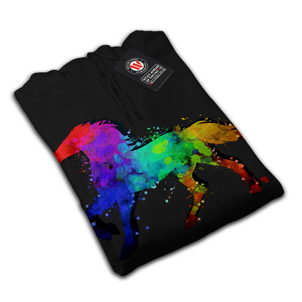 Splash Horse Paint Womens Hoodie