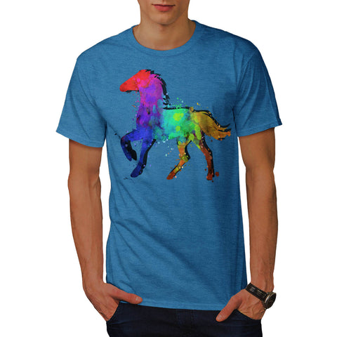 Splash Horse Paint Mens T-Shirt