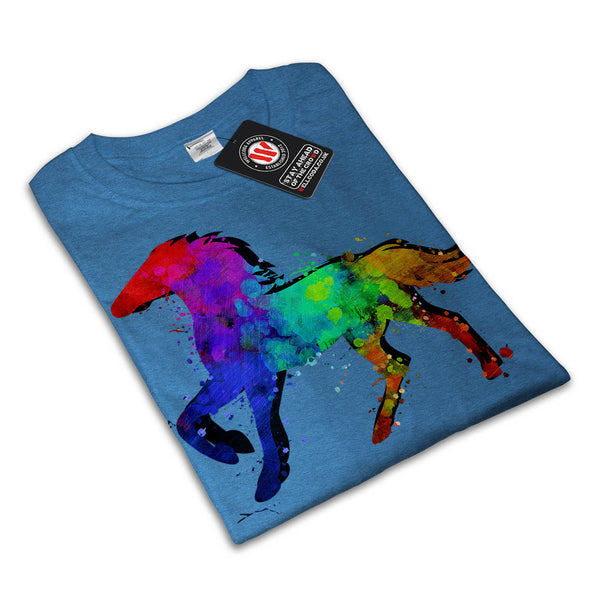 Splash Horse Paint Mens T-Shirt