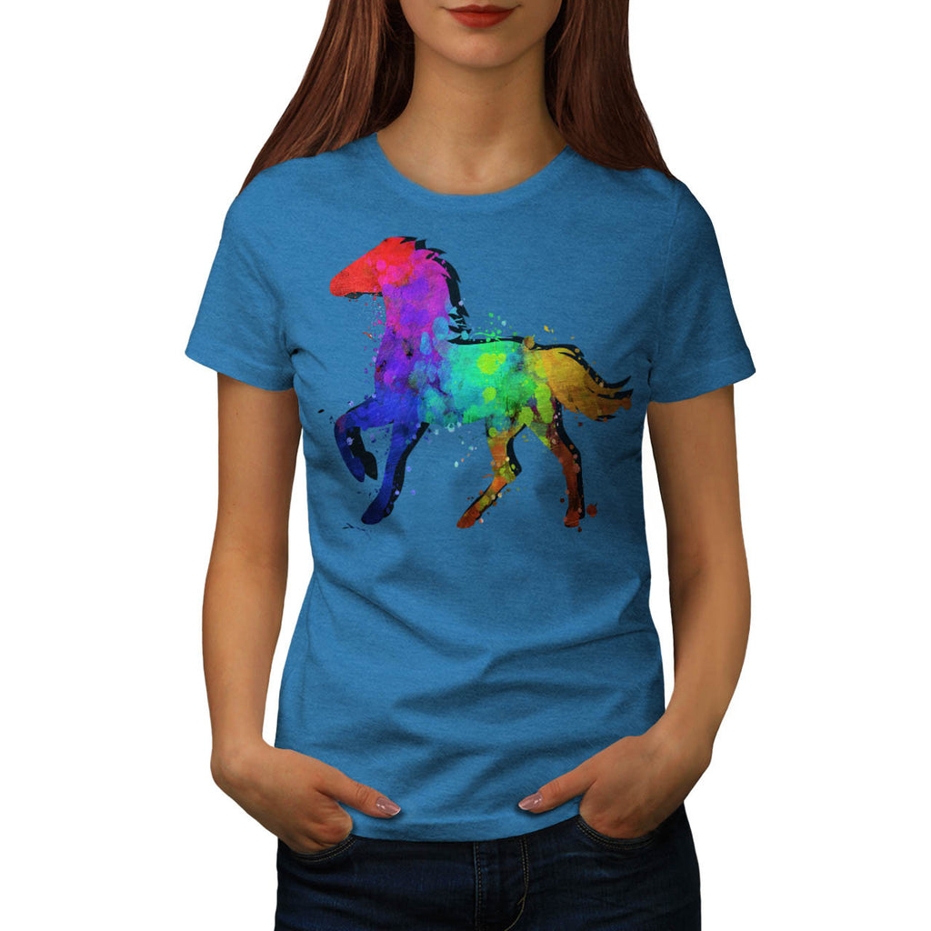 Splash Horse Paint Womens T-Shirt