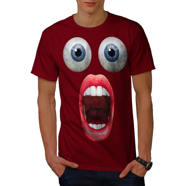 Amazed Face Funny Mens T-Shirt