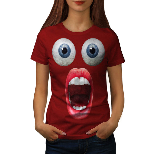 Amazed Face Funny Womens T-Shirt