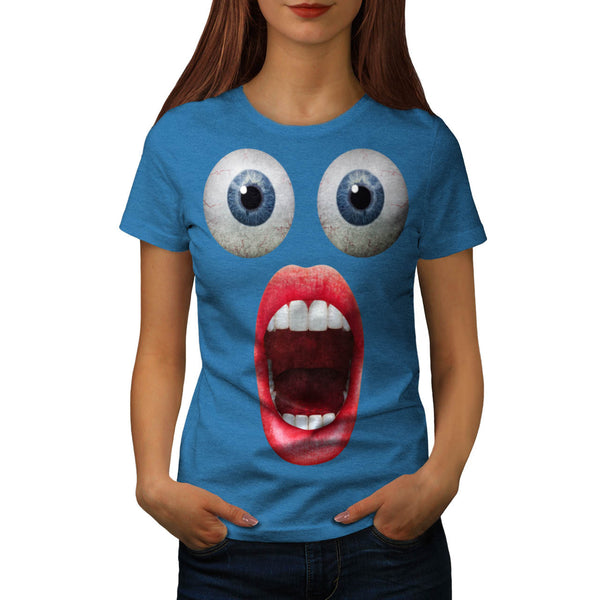 Amazed Face Funny Womens T-Shirt