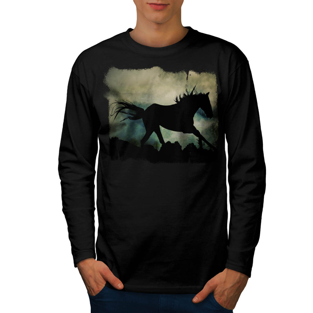 Horse Nature Wild Mens Long Sleeve T-Shirt