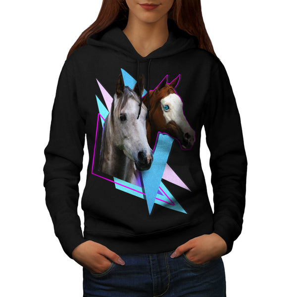 Lovely Horse Couple Womens Hoodie