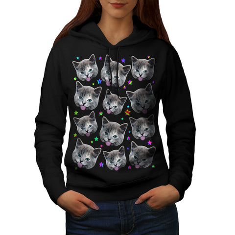 Funny Cat Kitten Womens Hoodie