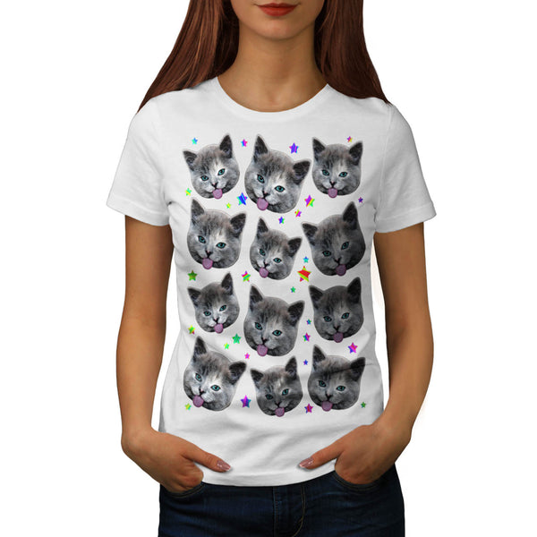 Funny Cat Kitten Womens T-Shirt