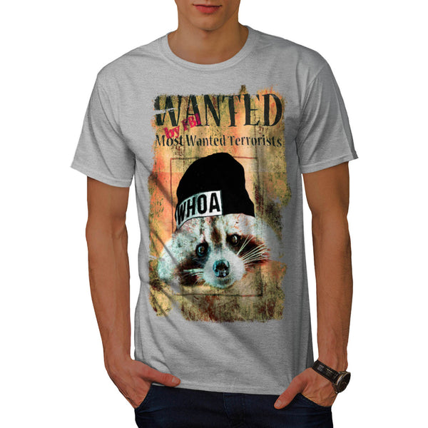 Most Wanted Racoon Mens T-Shirt