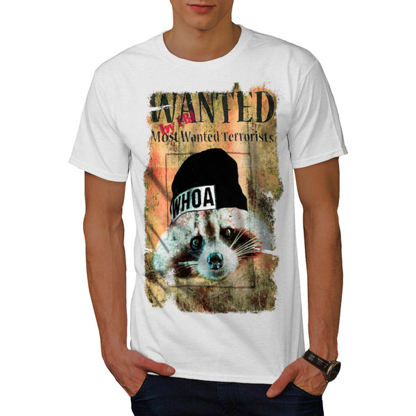 Most Wanted Racoon Mens T-Shirt