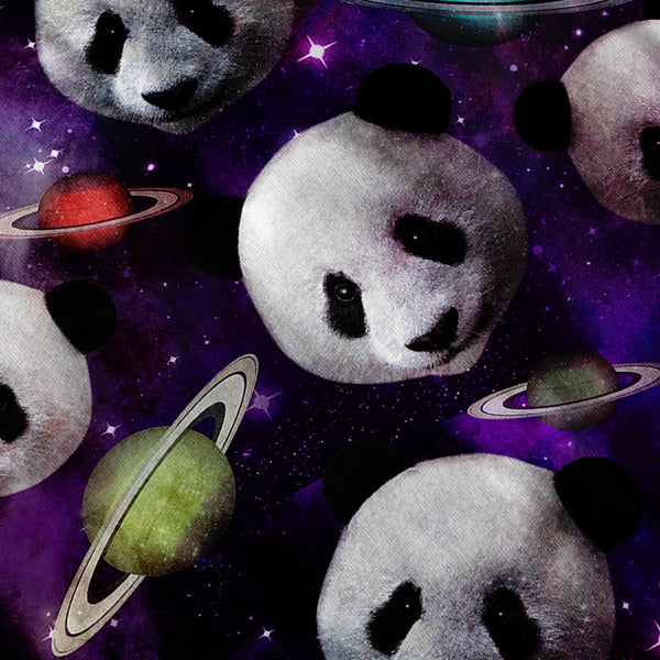 3D Panda Cool Space Mens T-Shirt