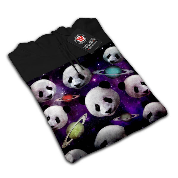 3D Panda Cool Space Mens Hoodie