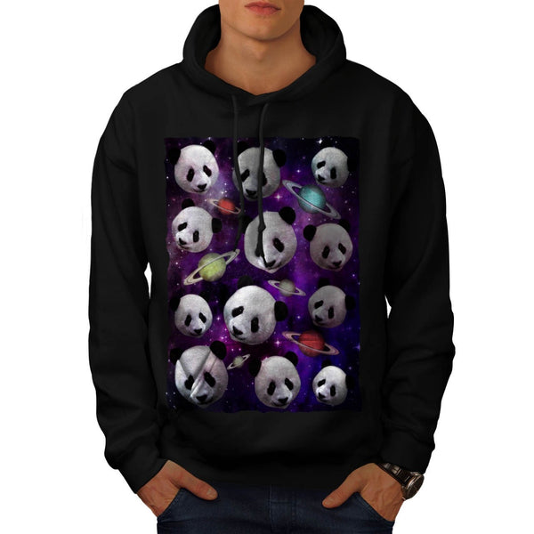 3D Panda Cool Space Mens Hoodie