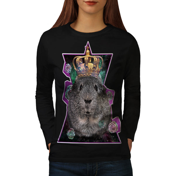 Crown Hamster Cute Womens Long Sleeve T-Shirt