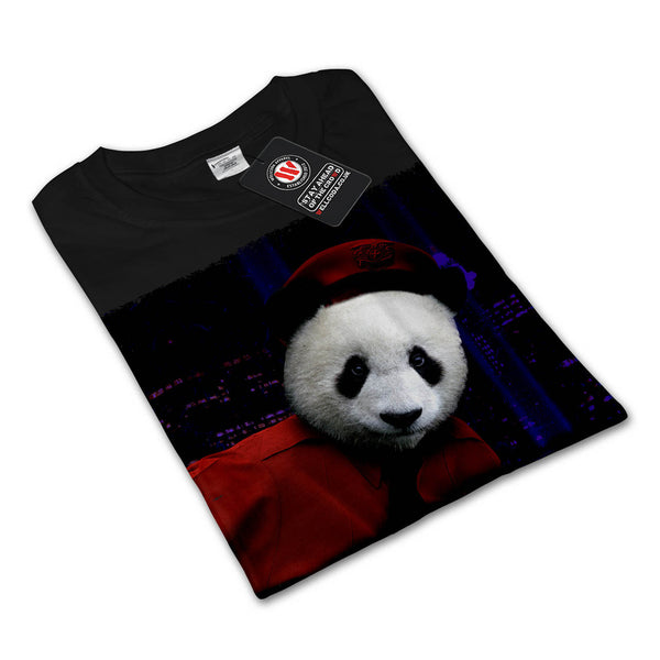 Panda Police Officer Mens Long Sleeve T-Shirt